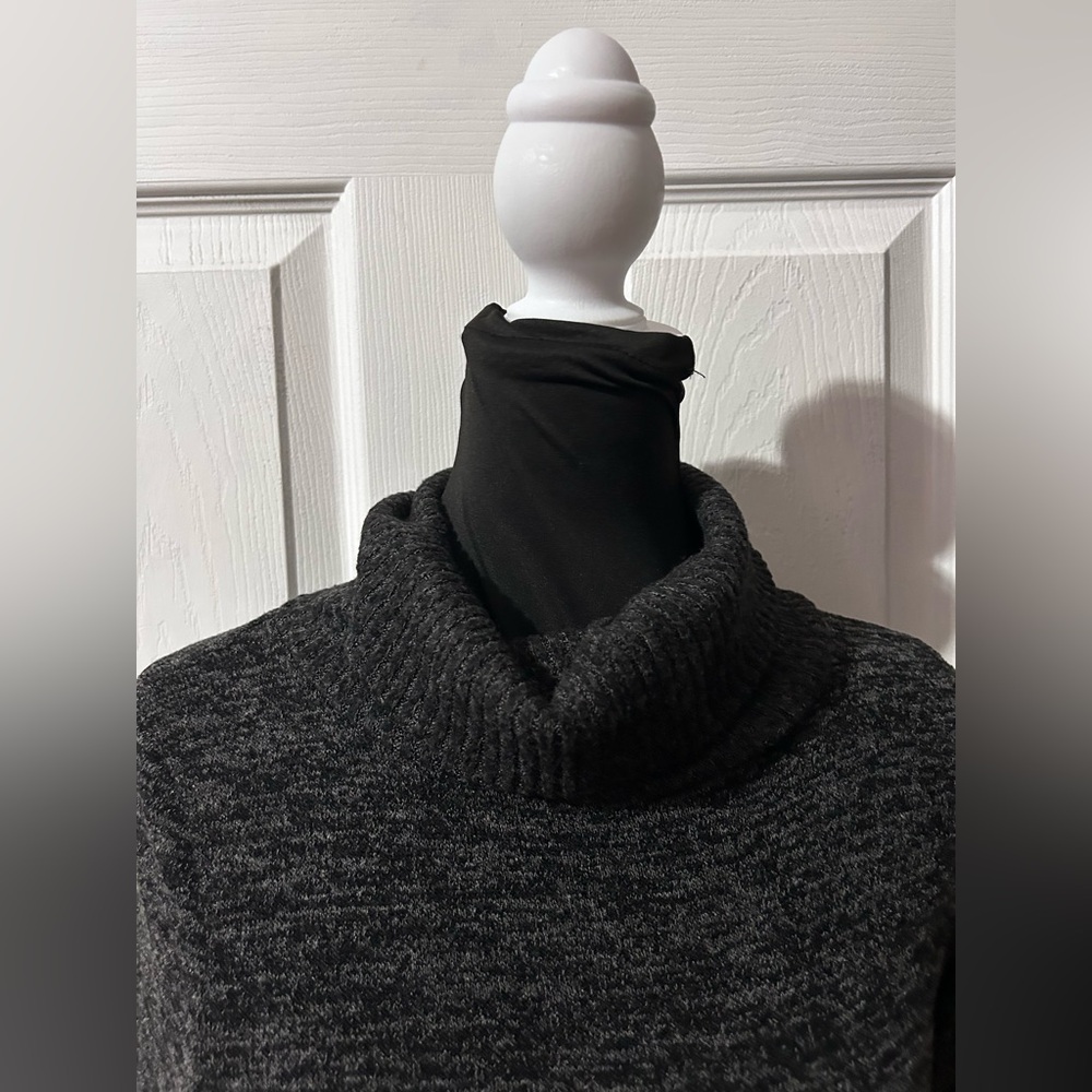 Dark Gray Turtleneck Sweater Dress - Picture 4 of 5